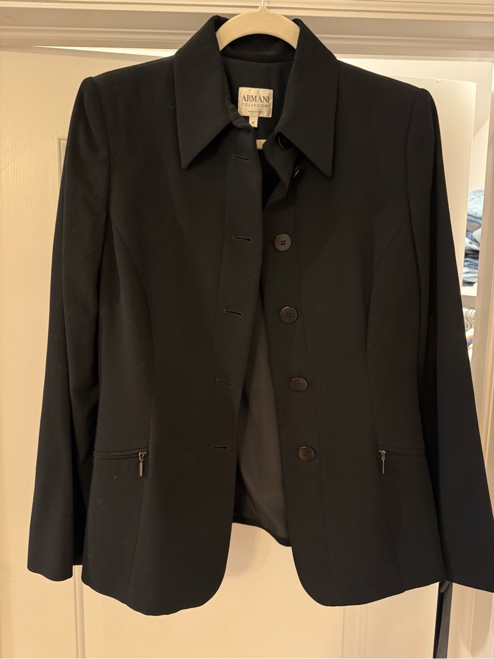 Armani Collezioni Women's Black Button Jacket